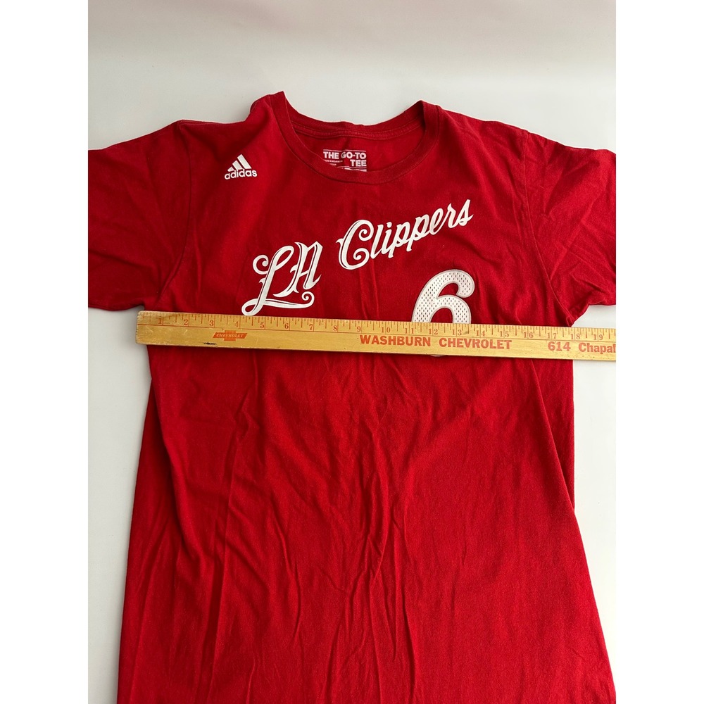 Adidas LA‎ Clippers Jordan #6 Red T-Shirt NBA Basketball Men's Medium Crew Neck - Picture 5 of 10